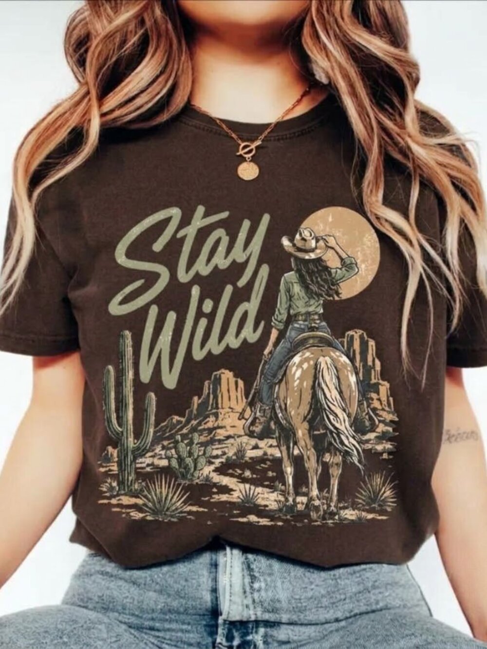 Stay Wild Cowgirl Graphic T-Shirt